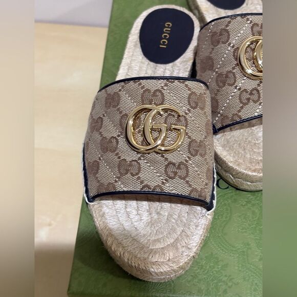 Gucci GG Marmont Espadrilles Slides - Picture 6 of 10